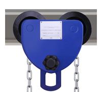 Pallit Carrello Trave GEARED | portata 2000 kg | Carrello rotante + Catena a bob