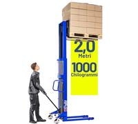 Pallit LIFT-L Carrello Elevatore Manuale - 1000 kg, 2000 mm, Ruote in PU