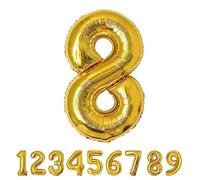 Pallon8cino Compleanno Numero 8 Oro, 101 CM Palloncino Numero 8 Foil Gigante,Decorazioni Feste di Compleanno Palloncino,Vola con l'Elio