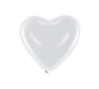 Palloncini 10'' cuori, bianco pastello (1 VPE / 100 pz.)