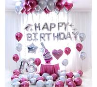 Palloncini 18 anni happy birthday kit 71 pz addobbo party 18 esimo compleanno