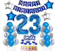 Palloncini 28 compleanno Uomo decorazione blu, decorazione compleanno 28 Uomo, palloncino 28 compleanno Uomo blu, decorazione torta 28 compleanno Uomo decorazione torta
