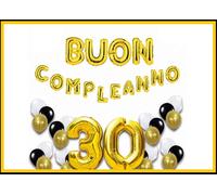 Palloncini 30 anni buon 30 esimo festa compleanno festone kit fai da te 39 pz