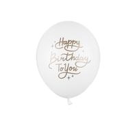 Palloncini 30 cm, buon compleanno a te, bianco puro pastello (1 VPE / 50 pz.)