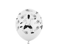 Palloncini 30 cm, calciatori e palloni, bianco pastello (1 VPE / 50 pz.)