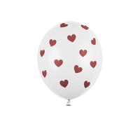 Palloncini 30 cm, cuori, bianco puro pastello (1 VPE / 50 pz.)