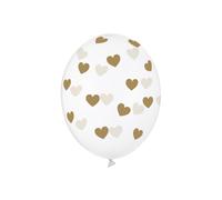 Palloncini 30 cm, cuori, Crystal Clear (1 VPE / 50 pz.)