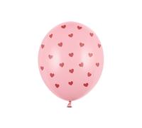 Palloncini 30 cm, cuori, rosa pastello baby (1 VPE / 50 pz.)