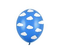 Palloncini 30 cm, nuvole, mais pastello. Blu (1 VPE / 50 pz.)