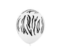 Palloncini 30 cm, zebra, bianco puro pastello (1 VPE / 50 pz.)