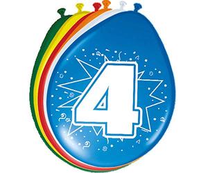 Palloncini 4 anni - 8 pezzi