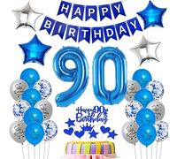 Palloncini 50 compleanno Uomo decorazione blu, decorazione compleanno 50 Uomo, palloncino 50 compleanno Uomo blu, decorazione torta 50 compleanno Uomo decorazione torta