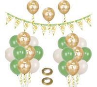 palloncini 70 anni compleanno uomo donna decorazioni, 23 pezzi verde oliva oro lattice palloncini, ghirlanda 70 anni compleanno decorazioni festa per uomo deco compleanno 70 anni