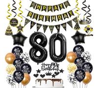 palloncini 80 anni uomo donna compleanno decorazioni 80 anni uomo palloncini oro nero compleanno 80 anni palloncini oro nero Decorazioni Torta Compleanno 80 anni uomo donna palloncini