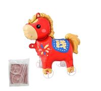 Palloncini a cavallo - 2026 Palloncini a forma di cavallo | Simpatico cartone animato gonfiabile con ruote, borsa Hotair per Capodanno 2026 per adulti Bambini Cortile all'aperto Portico Soggiorno Fest