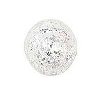 Palloncini a coriandoli, 1 palloncino grande in lattice trasparente da 45,7 cm con puntini argentati per feste, matrimoni, compleanni, feste, bomboniere, argento pratico e professionale