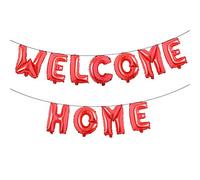 Palloncini a forma di bollone, 40,6 cm, con scritta "Welcome Home" (lingua italiana non garantita)