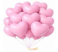 Palloncini a forma di cuore rosa da 30,5 cm, confezione da 15 palloncini romantici per matrimoni, anniversari, feste, San Valentino, proposte di addio al nubilato, decorazioni per feste di matrimonio.
