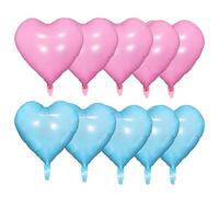 Palloncini a forma di cuore rosa e blu, 45,7 cm, decorazioni per feste di genere, palloncini a forma di pastello e a forma di bambino, per ragazze o ragazzi, per doccia, compleanno, matrimonio