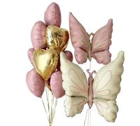 Palloncini a forma di farfalla a forma di cuore per feste di compleanno, baby shower, decorazioni per feste di nozze