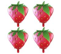 Palloncini a forma di frutta, 4 palloncini in alluminio a forma di frutta, estivi tropicali, fragola, anguria, accessori fotografici per compleanno, rivelazione di genere di matrimonio