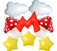 Palloncini a forma di fungo 4D con nuvola e stella per videogiochi Bros, festa di compleanno, cartone animato, videogiochi, decorazioni di compleanno, super baby shower