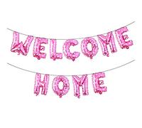 Palloncini a forma di palloncino con scritta "Welcome Home", 40,6 cm