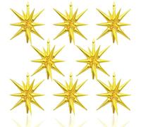 Palloncini a forma di stella, 8 pezzi, 22 pollici, grandi stelle, palloncini dorati, palloncini a forma di stella, palloncini per feste, compleanni, baby shower, Capodanno, matrimonio, decorazione