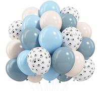 Palloncini a forma di zampa di cane, 30,5 cm, retrò, blu ardesia polverosa, blu pastello, sabbia bianca, elio, in lattice, palloncini per feste per bambini, ragazzi e ragazze, a tema cucciolo