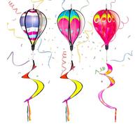 Palloncini ad Aria Calda Spinners - Arcobaleno Air Palloncini ad Aria Calda Spinner a Vento | Twister Hanging Wind | 3 Pezzi Colorato Spinner a Vento | Garden Spinners | Decorazione stagionale per