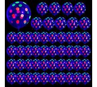 Palloncini Al Neon Glow Party - Palloncini UV Trasparenti Da 12 Pollici, Pattern A Stella Del Cuore | Forniture Per Decorazioni Fluorescenti Per Il Banchetto Di Nozze Celebrazione Natalizia Evento Di