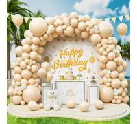 Palloncini Albicocca, 143 Pezzi Dimensioni Diverse Beige Nudi Retrò Arco di Palloncini Kit con Nastro per Ragazze Ragazzi Festa di Compleanno Matrimonio Battesimo Baby Shower Laurea Natale Decorazioni