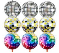 Palloncini Alluminio Discoteca, 22 Pollici Palloncini Metallici a Specchio Grande 4D, Accessori Vintage per Disco Festa da ballo Matrimonio Compleanno Carnevale