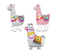 Palloncini Alpaca 3 Pezzi, Palloncini In Foglio Di Alluminio Con Animali Simulati, Palloncini Alpaca Che Camminano, Decorazioni Per Feste Di Compleanno Per Bambini