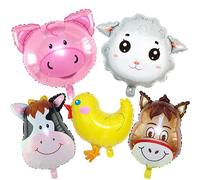 Palloncini Animali Fattoria, 5 PCS Palloncini Animali Elio, Palloncini Compleanno Animali Fattoria, Animali della Fattoria Decorazioni di Compleanno, Palloncini Compleanno Bambini