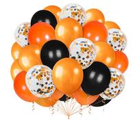 Palloncini Arancione Nero,100 Pezzi 12 Pollici Confetti Palloncino,per compleanno matrimonio baby shower Halloween festa autunno carnevale festa
