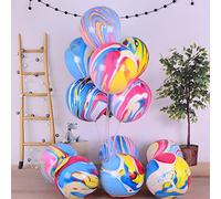 Palloncini arcobaleno da 30 cm, 30 pezzi, in lattice di marmo, agata, per feste di compleanno, Candyland, addio al nubilato, divertenti decorazioni per feste hippie