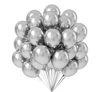 Palloncini argentati, 100 pezzi, 12 pollici/30 cm, metallizzati, per compleanni, matrimoni, feste, decorazioni