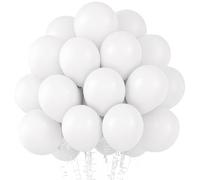 Palloncini Bianchi,100 pezzi 10 pollice Bianchi Palloncini Compleann,Palloncini Battesimo Bambino,Lattice Palloncini Laurea,Palloncini per Compleanni,Matrimoni,Anniversari,Geste di Baby Shower
