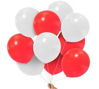Palloncini Bianchi e Rossi 18 Pollici, 10 Pz Bianchi Giganti Palloncini 18 Pollice Sabbia Palloncini Rossi Palloncini per Matrimonio Baby Shower Decorazioni Del Partito di Fidanzam (Rosso e bianco)