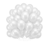 Palloncini bianchi in lattice da 25,4 cm, adatti per feste di compleanno, matrimoni, baby shower, San Valentino, Natale ed eventi, accessori versatili per feste, 50 pezzi