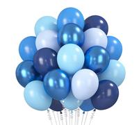 Palloncini Blu 60 Pezzi, 12 Pollici Palloncini Compleanno Blu Metallizzati Palloncino a Elio per Compleanno Battesimo Decorazioni per Feste di Matrimonio