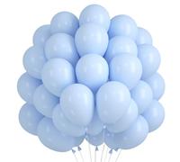 Palloncini Blu 60 Pezzi, 12 Pollici Palloncini Compleanno Blu Pastello, Palloncini Lattice Blu Macaron per Matrimonio Laurea Baby Shower Festa Compleanno Arco Decorazioni