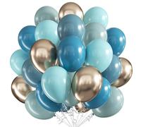 Palloncini Blu Champagne Oro, 60 Pezzi 12 Pollice Compleanno Palloncini in Lattice Decorazioni Palloncino Per Ragazze Ragazzi Festa di Compleanno Baby Shower Matrimonio Anniversario Celebrazione