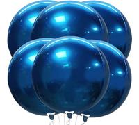 Palloncini Blu Metallizzati, 6 Pezzi 22 Pollici Blu Scuro Metallici per Compleanno, Matrimonio, Feste di Natale e Carnevale