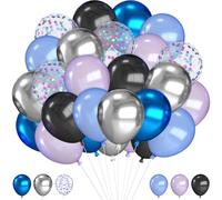 Palloncini Blu Nero Viola, 30pcs Palloncini Multicolori Metallici, Palloncino Blu Metallizzati, Palloncino Argento Metallizzati, Lilla Palloncinis, Palloncinis Neri, Per Feste Compleanno
