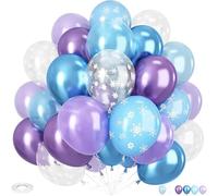 Palloncini blu viola bianco 70 pezzi 30 cm palloncini compleanno fiocchi di neve coriandoli palloncini in lattice per feste di compleanno palloncini decorazione matrimonio