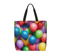 Palloncini colorati Blu Cielo Stampa Donne Grande Capacità Borsa Riutilizzabile Organizzatore Leggero Shopping Everyday Tote