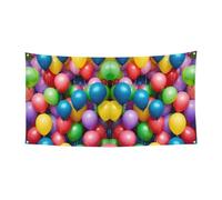 Palloncini colorati Cielo Blu Stampa Banner Puntelli Decorazioni Festa di Compleanno Fotografia Sfondo Forniture Banner Decor