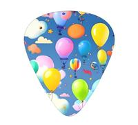 Palloncini colorati per chitarra, set di 12, tra cui 3 spessori di plettri per chitarre acustiche, ukulele e altro ancora.